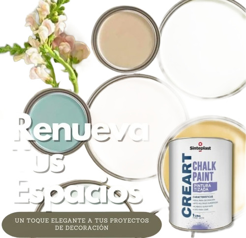Chalk Paint Pintura Tizada Decorativa 1lt Blanco Glaciar