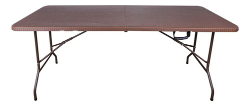 Mesa Plegable Plástico Camping Jardín 1.80 Cm Diseño Ratan