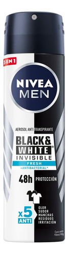 Nivea antitranspirante en aerosol men invisible black & white fresh 150ml