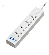 Comprar Regleta Multicontactos Extensión De 3 Puertos Usb Y 4 Tomas
