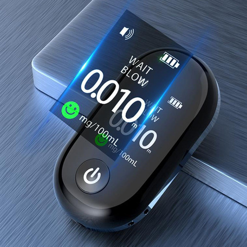 Detector De Álcool Portátil Com Bafômetro Digital Lcd