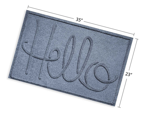 Felpudo Para Suelo De Bungalow Waterhog Hello Design, 60 X 9