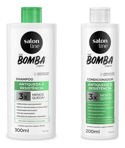 Kit Shampoo + Condicionador Sos Bomba Antiqueda Salon Line