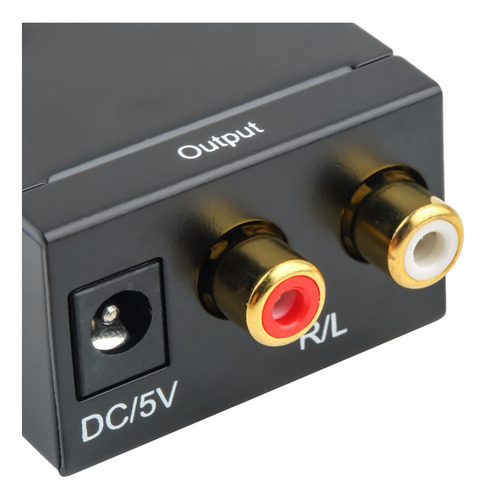 Adaptador Convertidor Con Fibra Óptica A Audio Analógico