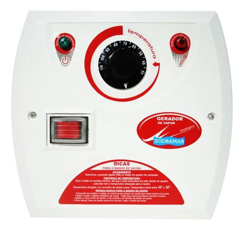Kit Sauna Seca 6kw Sodramar Até 10m³ + Quadro Analógico 220v