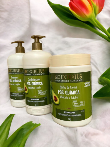 Kit 1 Shampoo 1 Condicionador 1 Banho De Creme 1 L