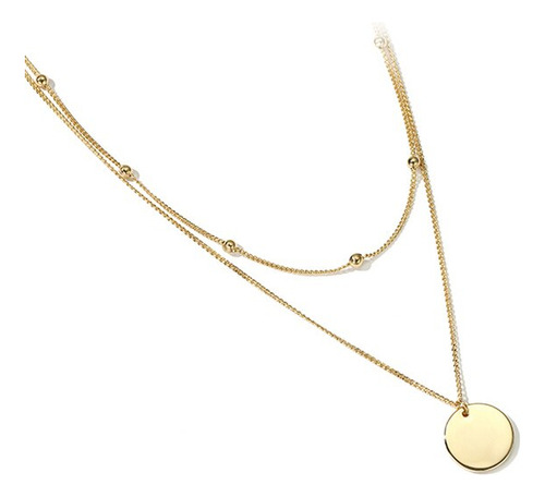 Collar De Acero Inoxidable Para Mujer, Cadena Mult 0259-g