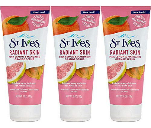 Exfoliante Facial St. Ives Limón Rosa 6oz (pack X 3)