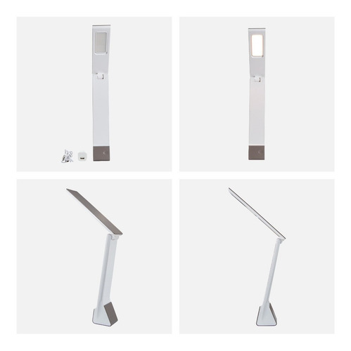 Lámpara De Escritorio Gris 6w Led Integrado 1 Luz