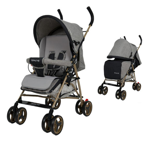 Coche Baston De Bebe Acolchado  Con Cubrepies