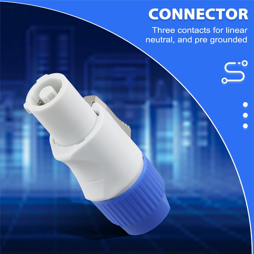 Conector Powercon Macho De 3 Pines, 10 Unidades, Entrada De