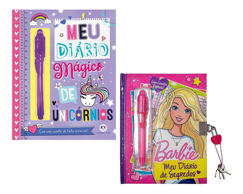 Diário Mágico De Unicórnio+ Barbie Diário De Segredos Frete