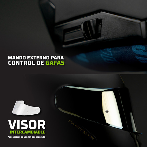 Hax Helmets Casco Abatible Dot + Ece. Amatista Matte Black