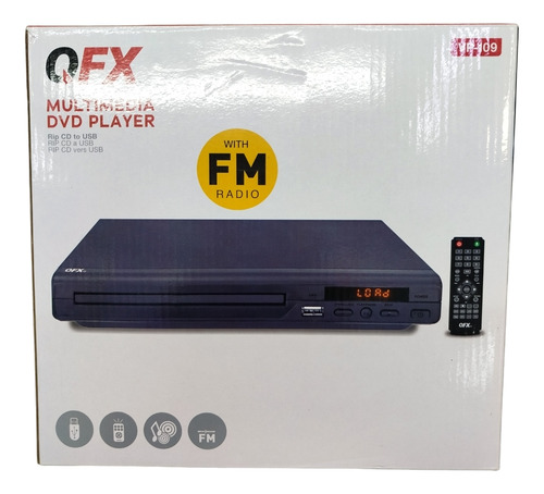 Dvd Player Qfx Vp-109 Usb Grabadora De Música