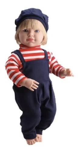 Imagem 3 de 4 de Boneca Bebe Menino Loiro Grande Loui Tipo Reborn 53cm
