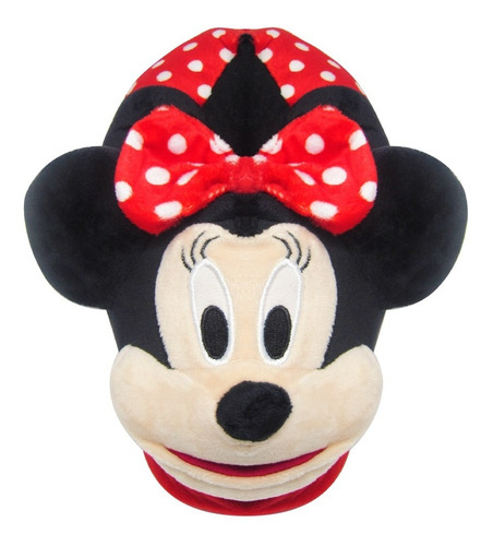 Imagem 9 de 10 de Pantufa 3d Pelúcia Minnie Mouse - Solado Borracha - Disney