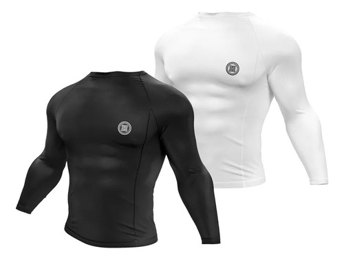 Kit 3un Rashguard Jiu Jitsu Kimura Basica Cor Lisa