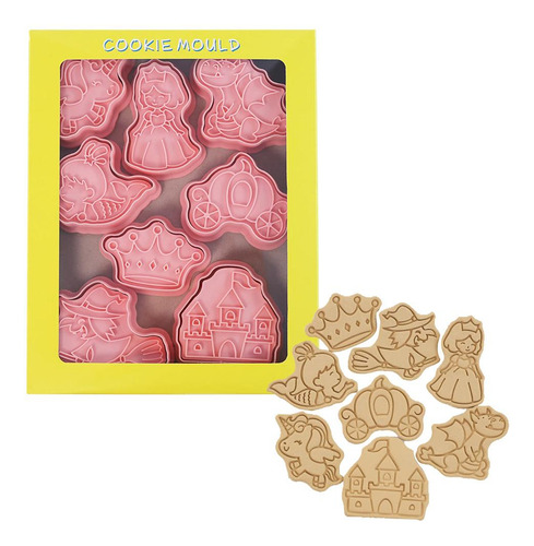 Cortadores De Galletas 3d, 8 Unidades, Dibujos Animados De D
