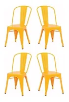 Comprar Set X4 Sillas Tolix - Desillas Color de la estructura Amarillo x 4 Unidades
