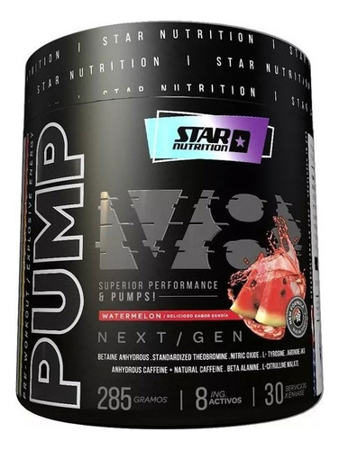 Pre Entreno Pump V8 Next Gen X 285g Star Nutrition