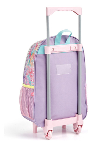 Mochila Rodinha Lancheira Estojo Infantil Unicornio