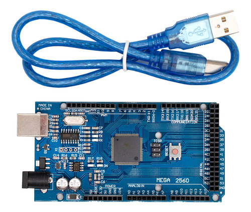 Tarjeta Mega 2560 Compatible Con Ide Arduino + Cable + Case