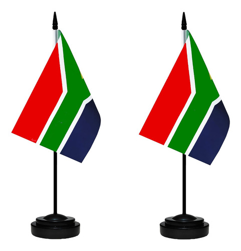 Banderas De Escritorio Tibijoy, Sudafrica Poliester, Kit X 2