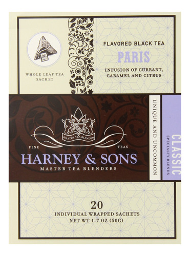 Harney & Sons Black Tea, París, 20 Bolsas De Té (paquete .