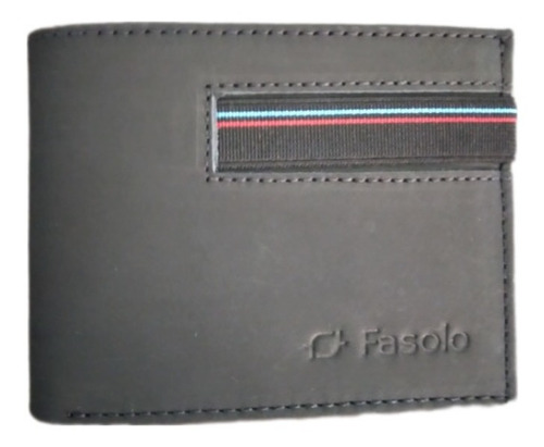 Carteira Masculina Fasolo Couro Legitimo Com Elástico K655 