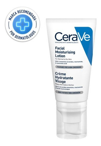 Cerave Loción Hidrante De Rostro Pm 52ml -piel Normal Y Seca