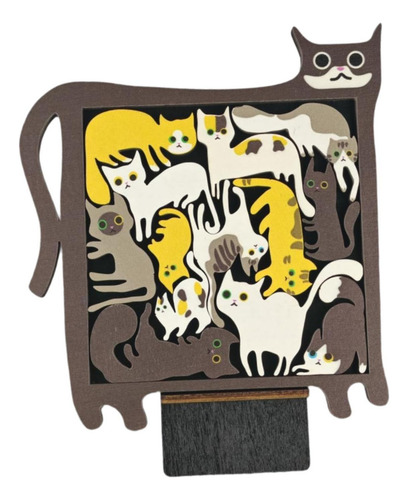 Puzzle Cat Puzzle Aprenda Actividades Multipropósito