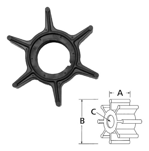 Rotor De Bomba De Agua Tohatsu 40/50hp 3 Cil Motor Nautico