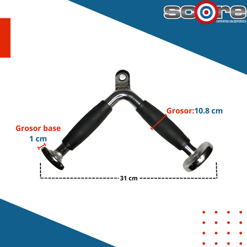 Maneral Tricep Agarradera Tipo V Cromado Recubierto