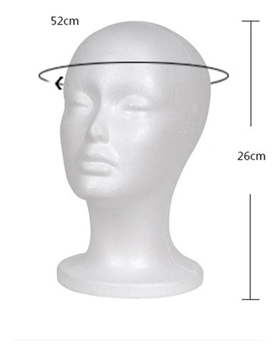 Soporte De Peluca De Cabeza De Maniquí De Espuma Ligero