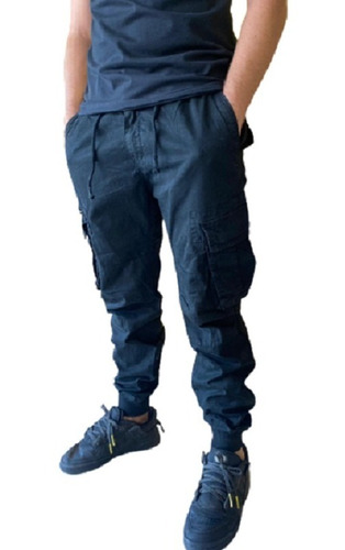 Pantalón Hombre Gabardina Cargo Importada