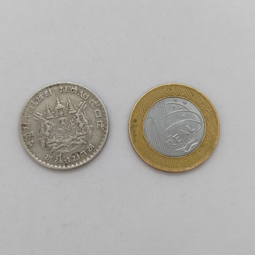 Antiga Moeda De 1 Baht Ano 1962 Tailândia - 16429n (Usado)