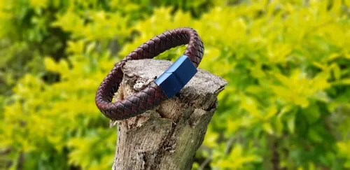 Pulsera Trenzada De Cuero