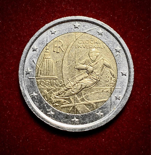 Moneda 2 Euros Italia 2006 Olimpiadas Invierno Torino Km 246
