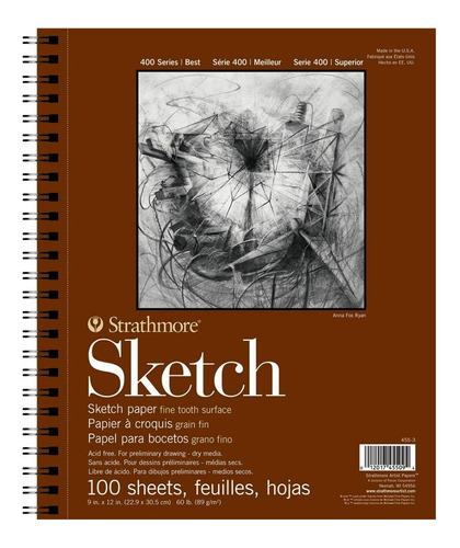 Cuaderno Dibujo Strathmore Series 400 22.8x30.8cm 100 Pág