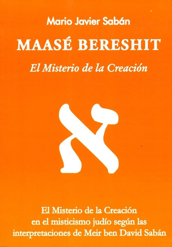 Libro  Maase Bereshit - El Misterio De La Creacion