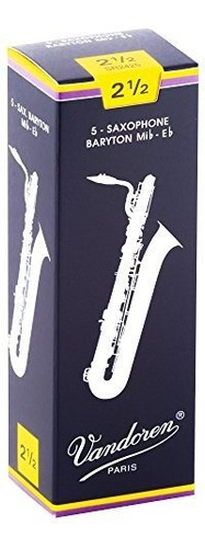 Vandoren Sr2425 Bari Sax Tradicionales Cañas Fuerza 2,5; Caj