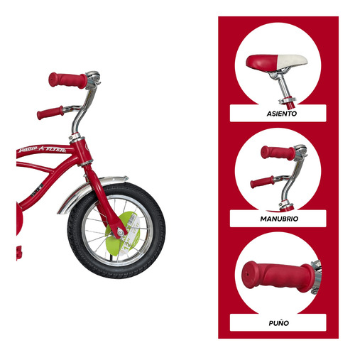 Bicicleta R12 Infantil Con Ruedas De Apoyo Radio Flyer Monk