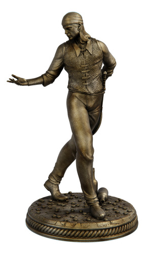 Estátua Cigano Dançando - Resina Cor Cor Ouro Velho
