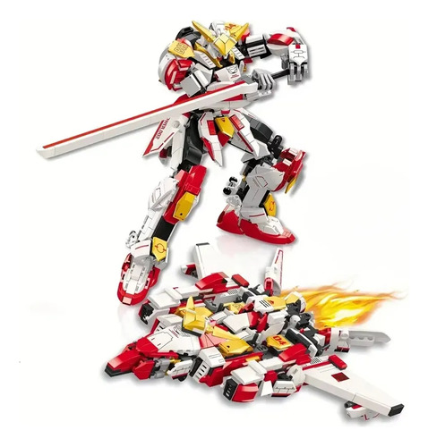 Modelo De Bloque De Construcción War Mecha Robot Fighter