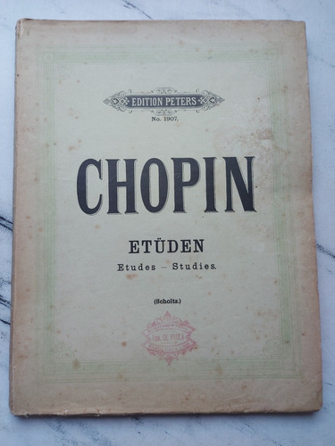 Imagen 1 de 7 de Antigua Partitura Chopin Etüden. Ian 085