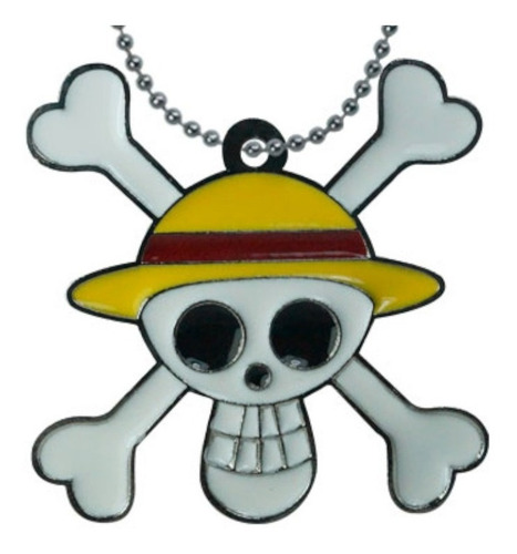 One Piece Collar Dije Llavero Phonestrap Luffy Calavera