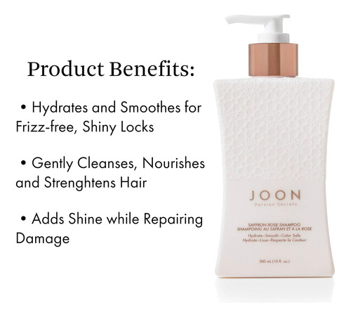 Shampoo Joon Saffron Rose + Óleo De Romã E Pistache, 10 Fl.