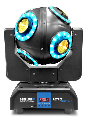 Cabeza Móvil Led Beam Aro Smd 8x10 Steelpro Retroball Rgbw