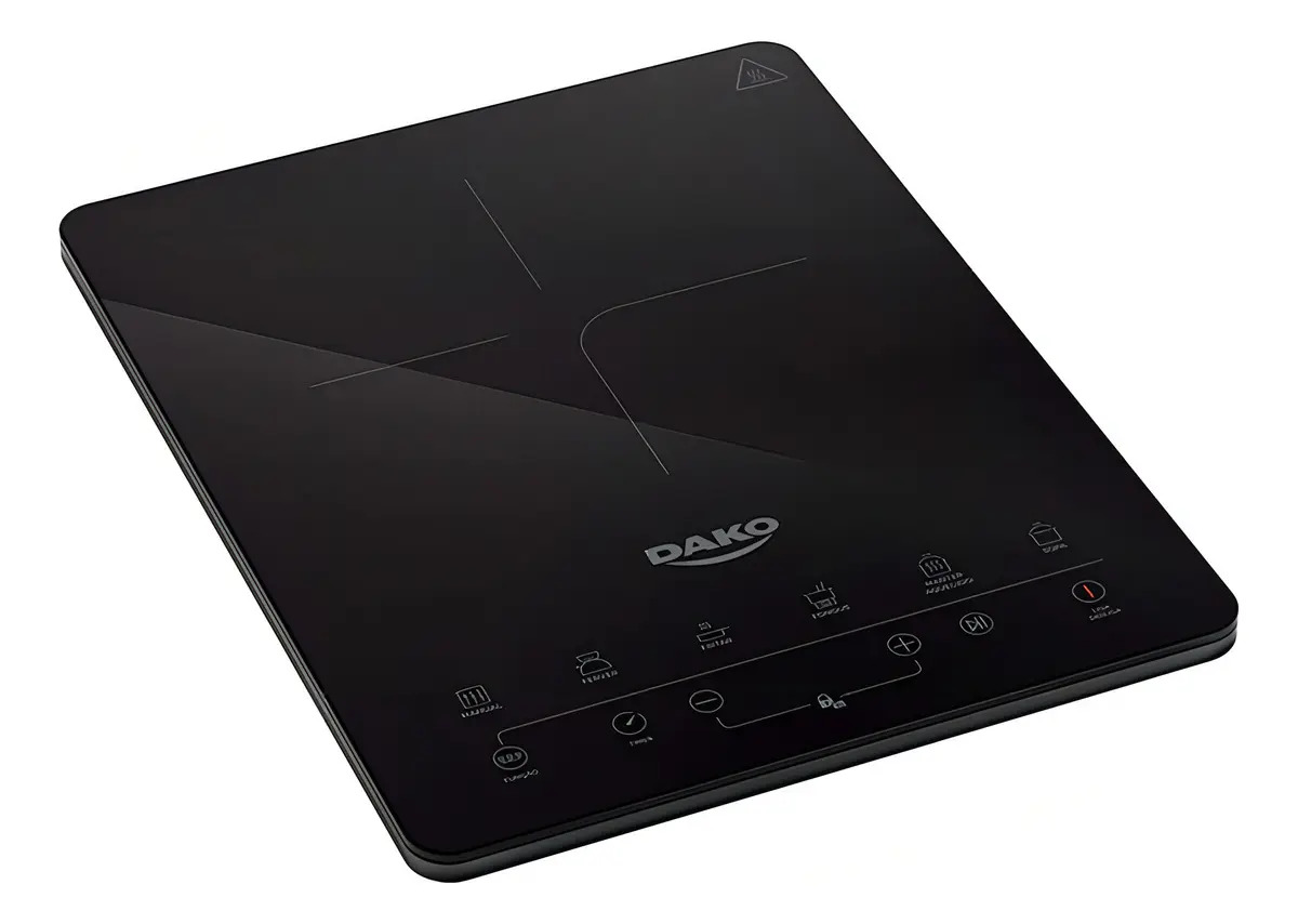 Cooktop de Indução Dako 1 Zona Portátil com 10 Níveis de Potência e 2000 W 220 V