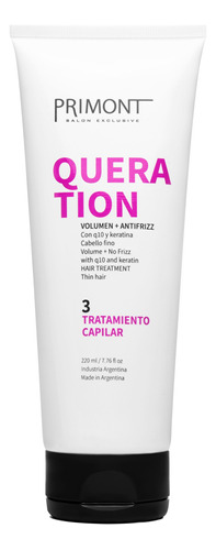 Primont Máscara Capilar Queration Q10 Pelo Anti Frizz X 220g